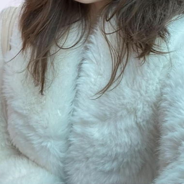 Cappotto in eco pelliccia bianco