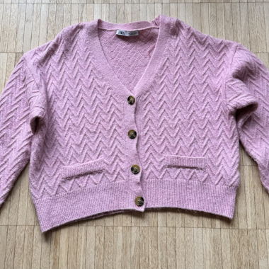 Pink Zara cardigan