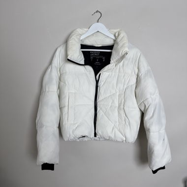 Weisse Steppjacke (kurz)