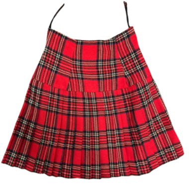 Red plaid 90s Y2K vintage skirt college style M