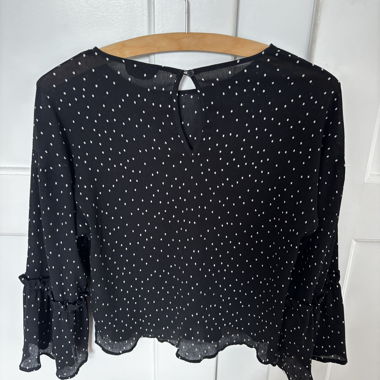 TOPSHOP gepunktete Bluse, Gr. 34