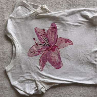 Mädchen-Baumwolltop ohne Ärmel mit Blumenmotiv