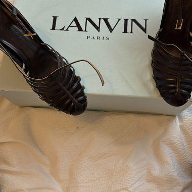Sandali con zeppa Lanvin neri 41