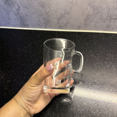 Nespresso glass cup with handle