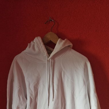 Sweat à capuche blanc