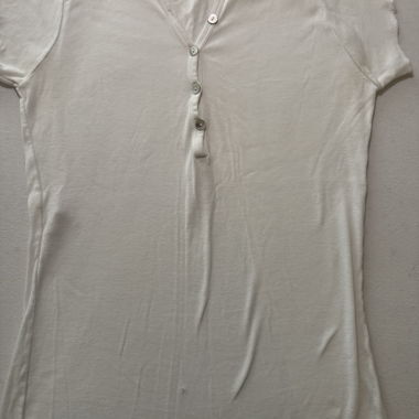 White T‑shirt with button placket