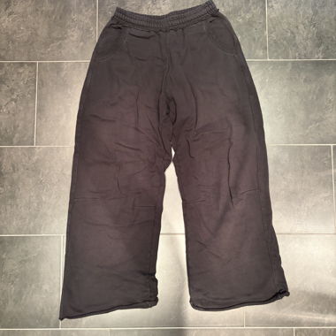 Pantalons casual noirs à jambes larges Jaded London
