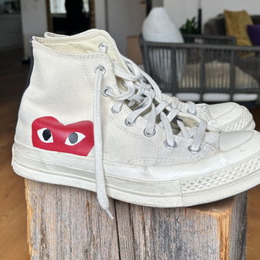 White Comme des garçons Play x Converse