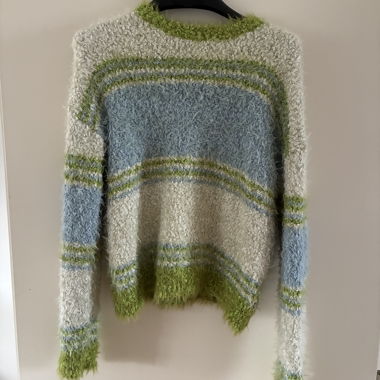 Maglione peluche a righe