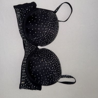 Soutien-gorge noir avec strass