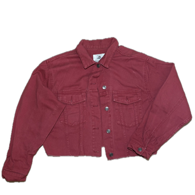 Giacca corta in jeans rossa Pull&Bear M