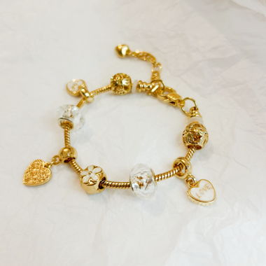 Charm Armband Armkette LOVE weiss