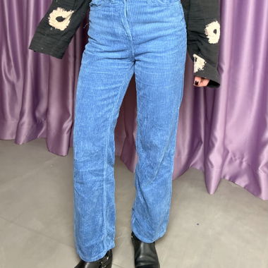 Cordhose Blau