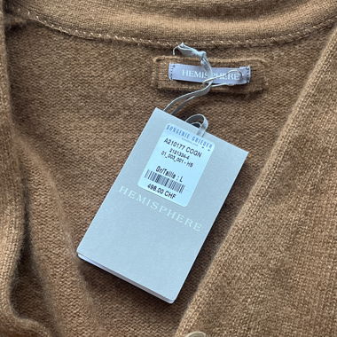 brown cashmere cardigan