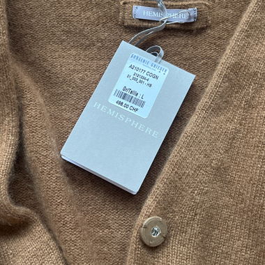 brown cashmere cardigan
