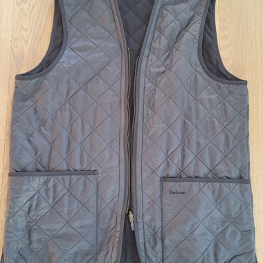 Barbour quilted fleece vest blue L