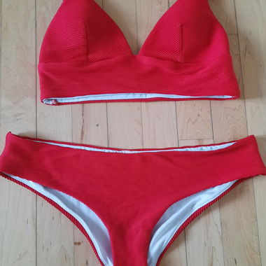 Red swimsuit