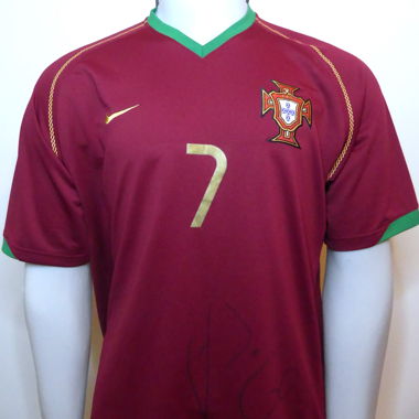 Home, Portogallo 2006, firmato Figo, calcio vintage