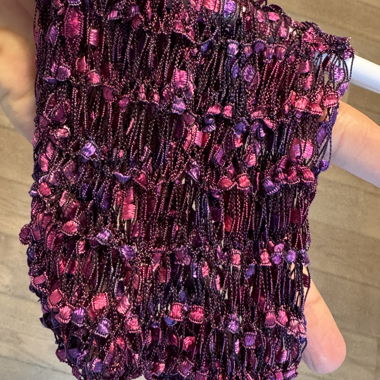 Sciarpa in maglia rosa