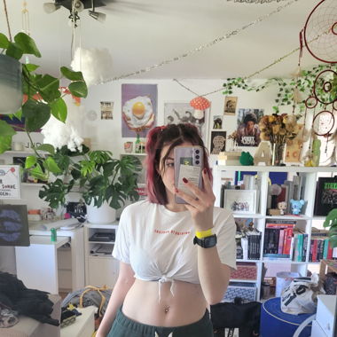 white crop top