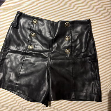 Zara faux leather shorts