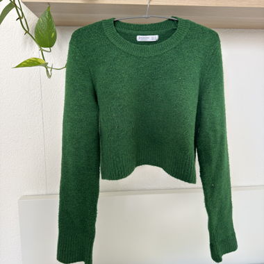 Green knit sweater