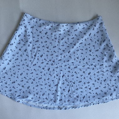 Blue skirt with flowers