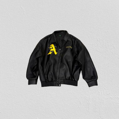 Black leather jacket