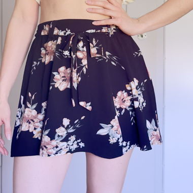 Rock mit Blumen Gummizug