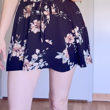 Rock mit Blumen Gummizug