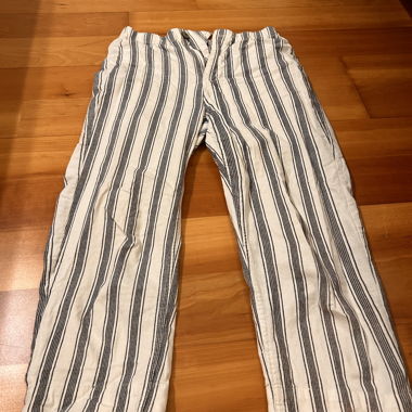Striped Fabric Pants Brandy