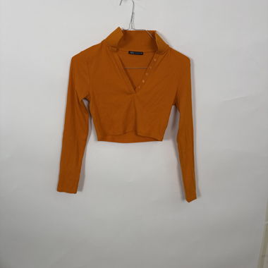 Zara Orange Cropped Top