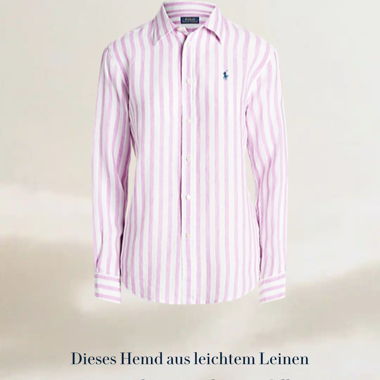 Gestreiftes Relaxed-Fit Leinenhemd  Ralph Lauren