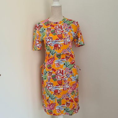 Zara Tropical Short Sleeve Dress