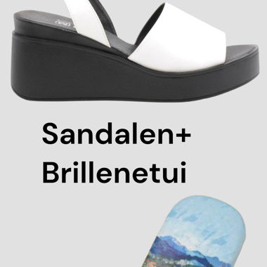 Sandali da donna & nuovo astuccio per occhiali come regalo