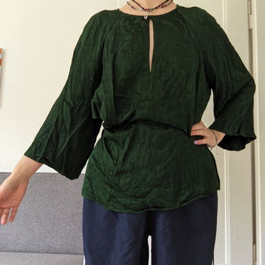 dunkelgrüne Bluse Grösse S/M