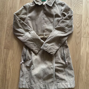 Cord Coat with Zipper