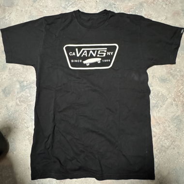 T-shirt nero Vans logo skateboard