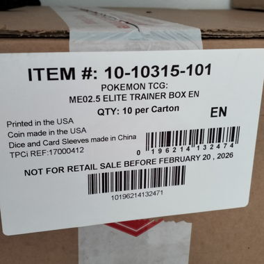 Pokemon TCG Ascended Heroes sealed ETB CASE 