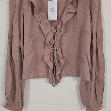 (016) Blouse à Volants Romantique / Style Bohème-chic