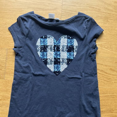 Blue heart top for kids