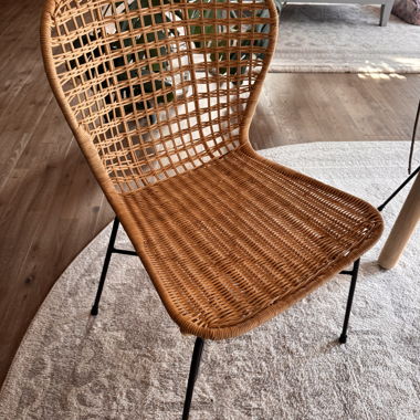 Set di 3 sedie in rattan e 1 in omaggio