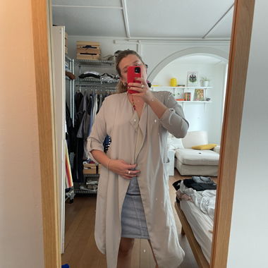 Zara light blue coat