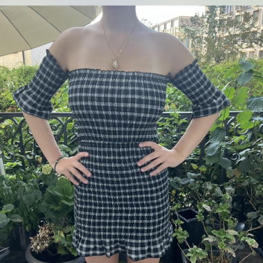 Little black Vichy dress