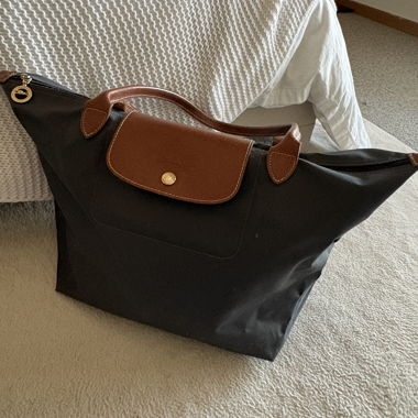 Sac Longchamp gris foncé, taille L