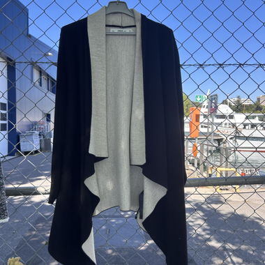 Langer Weste Blau Beige