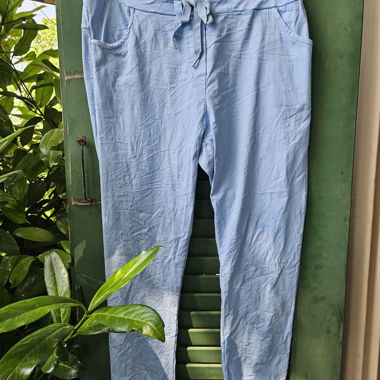Plus-size Summer Pants in Icy Blue