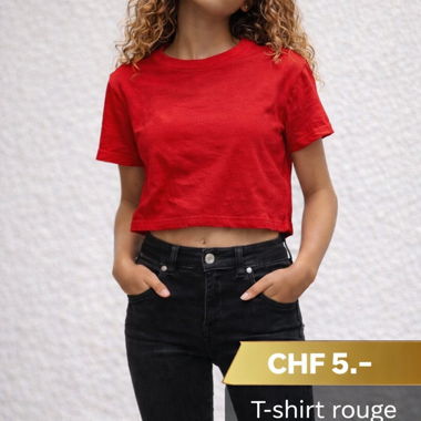 T-shirt rossa Bershka