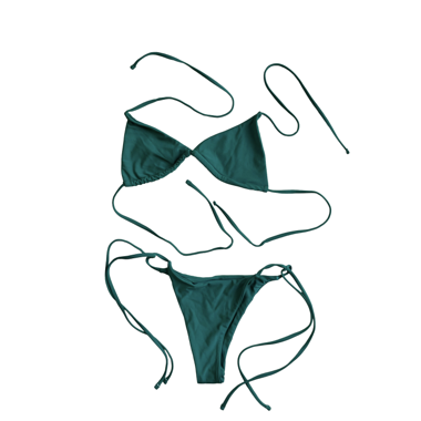 Bikini-Set im Triangle-Look Dunkelgrün