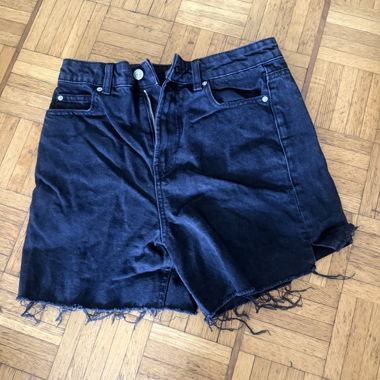 Black Denim Shorts